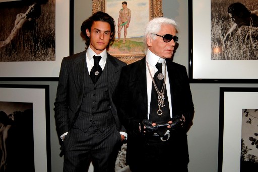 Karl Lagerfeld couple