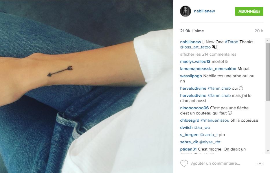 Nabilla Tatoo